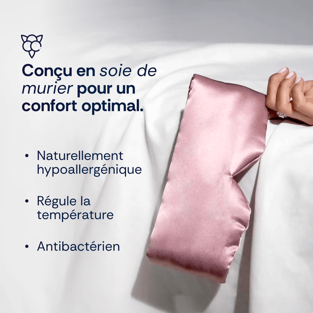 Masque de sommeil en soie de mûrier