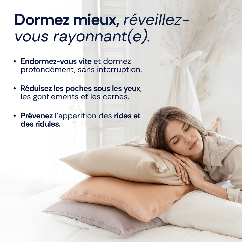 Taie d'oreiller en soie de mûrier