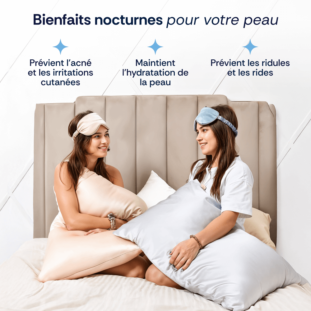 Taie d'oreiller en soie de mûrier