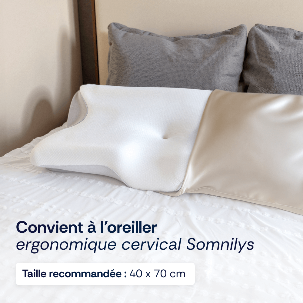 Taie d'oreiller en soie de mûrier